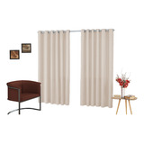 Cortina 2 M Simples Decoração - Folha Dupla