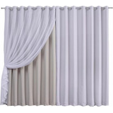 Cortina 4 00x2 80 Voil Com Forro Blackout Tecido Corta Luz