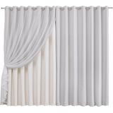 Cortina 4 00x2 80 Voil Com Forro Blackout Tecido Corta Luz