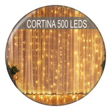 Cortina 500 Leds Branco Quente Fixa E Funções 110v 220v 4x2