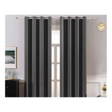 Cortina Alice 3,00x2,20m Para Quarto E Sala Tecido Oxford Cor Grafite