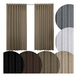 Cortina Americana 240 X 220cm Tecido Jacquard Semi Blecaute