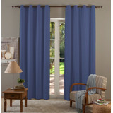 Cortina Blackout Blecaute Corta Luz 2,80x2,30 Porta Janela Cor Azul-escuro
