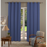 Cortina Blackout Blecaute Corta Luz 2,80x2,30 Porta Janela Cor Azul-escuro