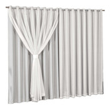 Cortina Blackout Com Voil/voal 5.00 Mts X 2.70 Mts Branco