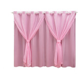 Cortina Blackout Pvc C/ Tecido Voil 2,00 M X 1,40 M - Prime