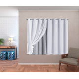 Cortina Blackout Sala E Quarto Com Voil 2,0 Larg X1,60 Class