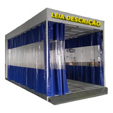 Cortina Cabine Pintura Lonas Transparente Ilhos 2,40 X 5,00