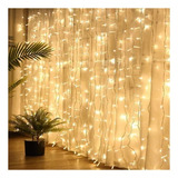 Cortina Cascata 320 Leds Fixo 3m Decoração Natalino Enfeite