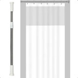 Cortina Com Varão Extensivel Para Box Banheiro 70cm Até 1,10