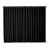 Cortina Corta Luz Blackout Veda Luminosidade 8,00 X 2,70m Cor Preto