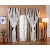 Cortina Corta Luz Blackout+voil 5,00mx2,50m Varias Cores