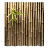 Cortina De Chuveiro De Bambu Impressa