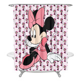 Cortina De Chuveiro De Desenho Animado Mickey & Minnie Mouse
