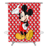 Cortina De Chuveiro Engraçada Mickey & Minnie Mouse E 12 Gan