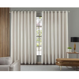 Cortina De Linho Rustico 220cm X 280cm Para Quarto Ou Sala