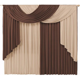 Cortina Elegance 3 Metros 3 00x2 80 Para Sala Ou Quarto