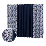Cortina Floratta 5,00 X 2,20m Sala Quarto Estampada Floral