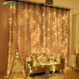 Cortina Luz Led Fixa 3x2m/altura Emenda Decoração 110 Ou 2