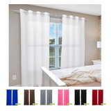 Cortina Oxford Para Sala Ou Quarto 300x250 Lisa Luxo Cor Branco