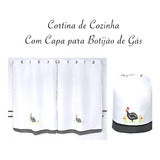 Cortina P/ Cozinha C/ Capa Botijão De Gás Dona Maria Bela