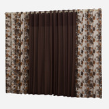 Cortina Para Sala E Quarto 3.00x2,50 Florata Envio Rapido