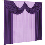 Cortina Paris 3 00 X 2 80 Para Sala Ou Quarto Cor Uva/lilás