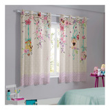 Cortina Quarto Infantil Rústica Kids 2,60x1,70 Bella Janela Cor Jardim Suspenso