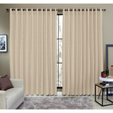 Cortina Semi Blackout 4,00x2,30 Tecido Rustico Varias Cores