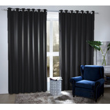 Cortina Tecido Blackout Corta Luz 80% 4,00 X 2,60m Blecaute Cor Preto