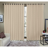 Cortina Tecido Rustico Flame 220cm X 230 Para Sala Ou Quarto