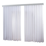 Cortina Voil 4,00 X 2,80 Sala/quarto P/ Trilho Comum Antigo