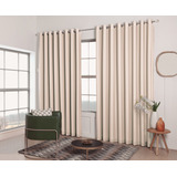 Cortina Voil Linho Corta Luz Blackout 2,60 X 4,00 Cor Palha