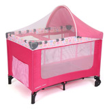 Cosco Happy Mosquiteiro Berço Portátil Rosa 0-15kg