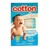 Cotonete Cotton Hastes Flexíveis 24 Caixas C/ 75 Unidades