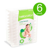 Cotonete Hastes Flexíveis Bebê Kit Com 6 Cx