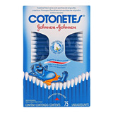 Cotonetes Johnson Hastes Flexíveis Pontas De Algodão 75un