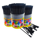 Cotonetes Preto Kit 600 Hastes Espiral Algodão Luxo Macio
