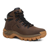 Coturno Bota Botina Adventure Masculino Couro Original 