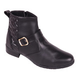 Coturno Bota Botinha Feminino Cano Baixo Da Moda Mega Oferta