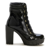 Coturno Bota Feminina Salto Confortável Sola Tratorada 