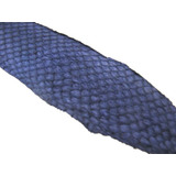 Couro/pele Tilápia Azul Marinho (5 Pçs) Biju/artesanato 0311