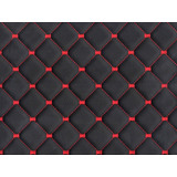 Courvin Couro Mosaico Diamante - Vermelho