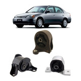 Coxim Dianteiro Traseiro Cambio Motor Civic 01/05 Automatico