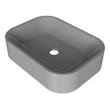 Cozimax Luna Cuba Pia De Apoio Retangular 36x27cm Para Banheiro Lavabo Cor Cinza 