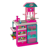 Cozinha Brinquedo Infantil Gourmet Sai Água Rosa Som De Clec