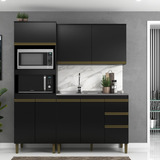 Cozinha Cecília Modulada 9 Peças 7 Portas 3 Gavetas 190cm