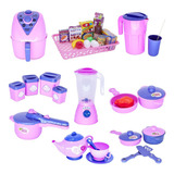 Cozinha Comida Brinquedo Infantil Panela Air Fryer 35pç
