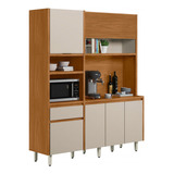 Cozinha Compacta Monet 6 Portas 1 Gaveta Ripado 100% Mdf
