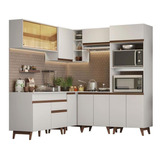 Cozinha Completa Canto Madesa Gcrm40200109 Reims 402001 Armário Balcão B Cor Branco